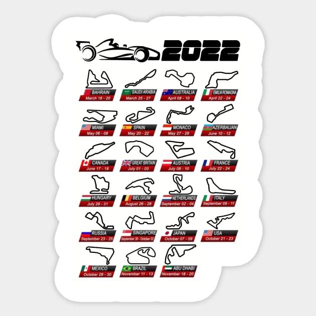 2022 Race Calendar Sticker by wirajayakusuma